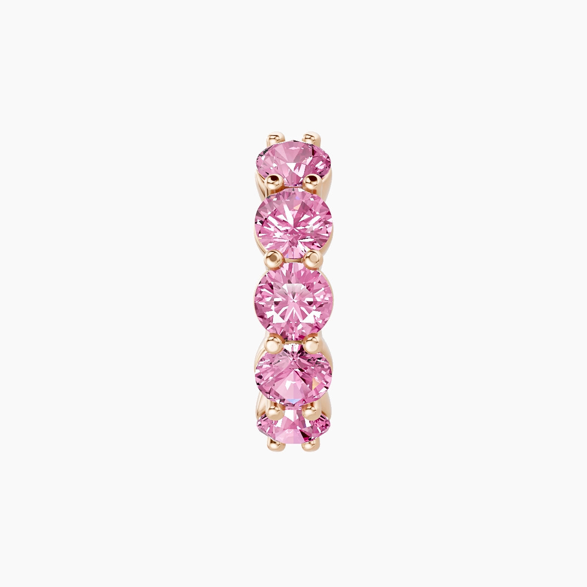 Diana | 18k Rose Gold 8 mm Pink Sapphire Hoop Piercing