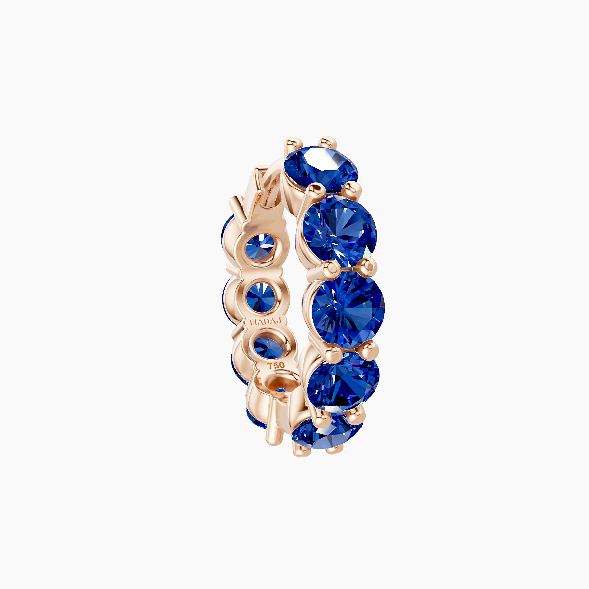 Diana | 18k Rose Gold 8 mm Sapphire Hoop Piercing