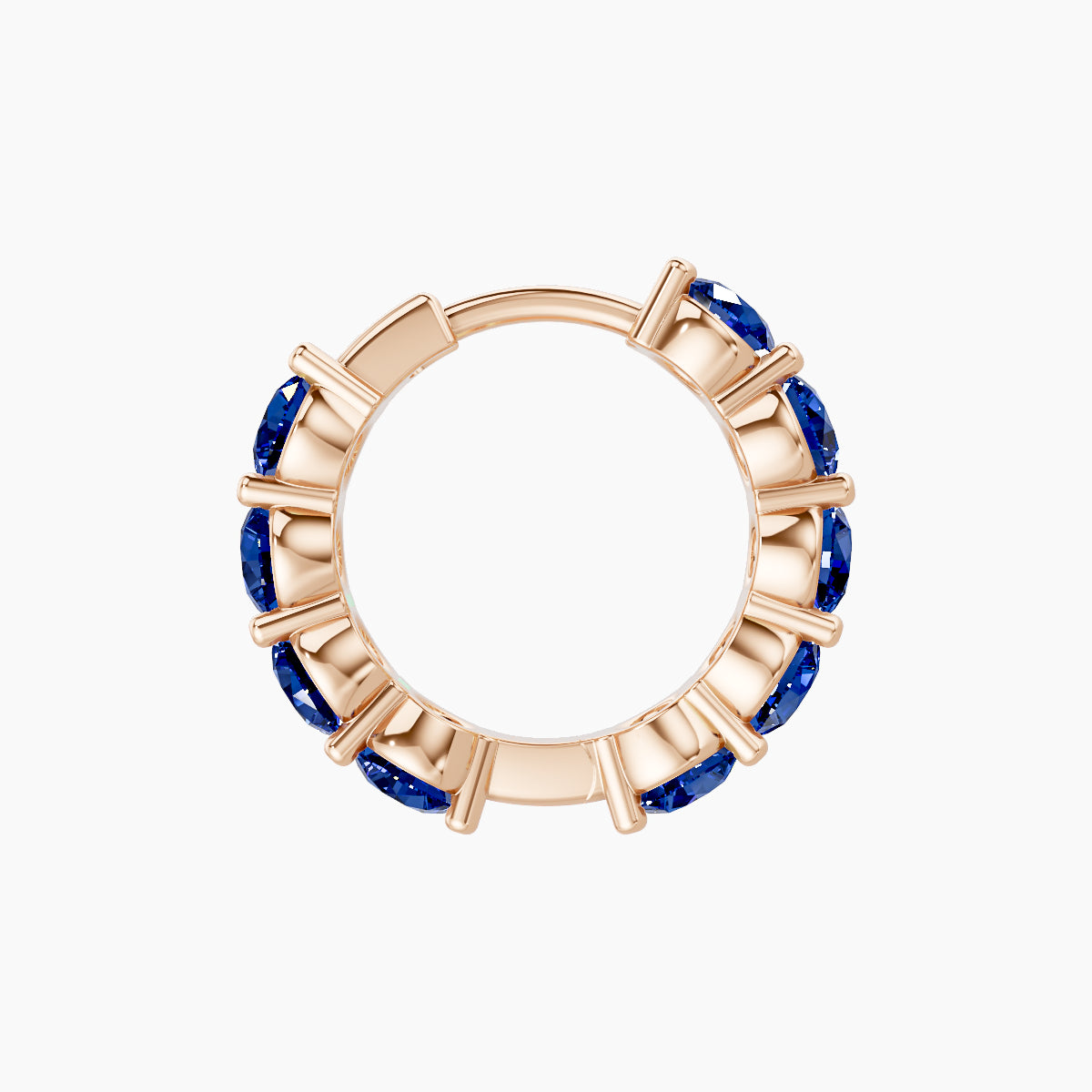 Diana | 18k Rose Gold 8 mm Sapphire Hoop Piercing
