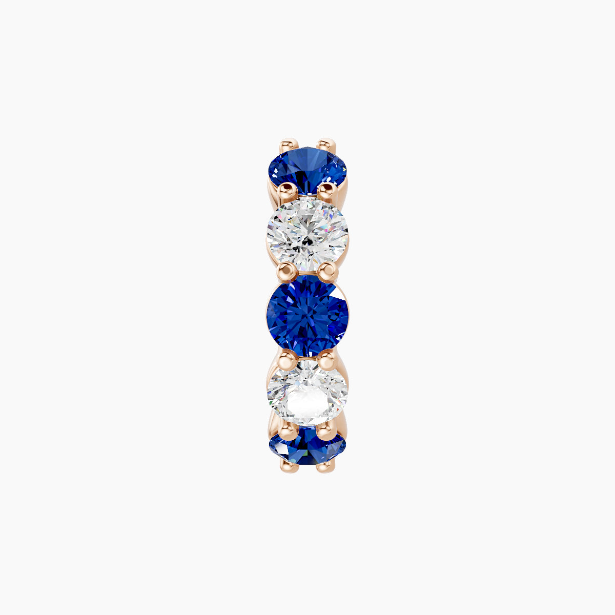 Diana | 18k Rose Gold 8 mm Sapphire & Diamond Hoop Piercing