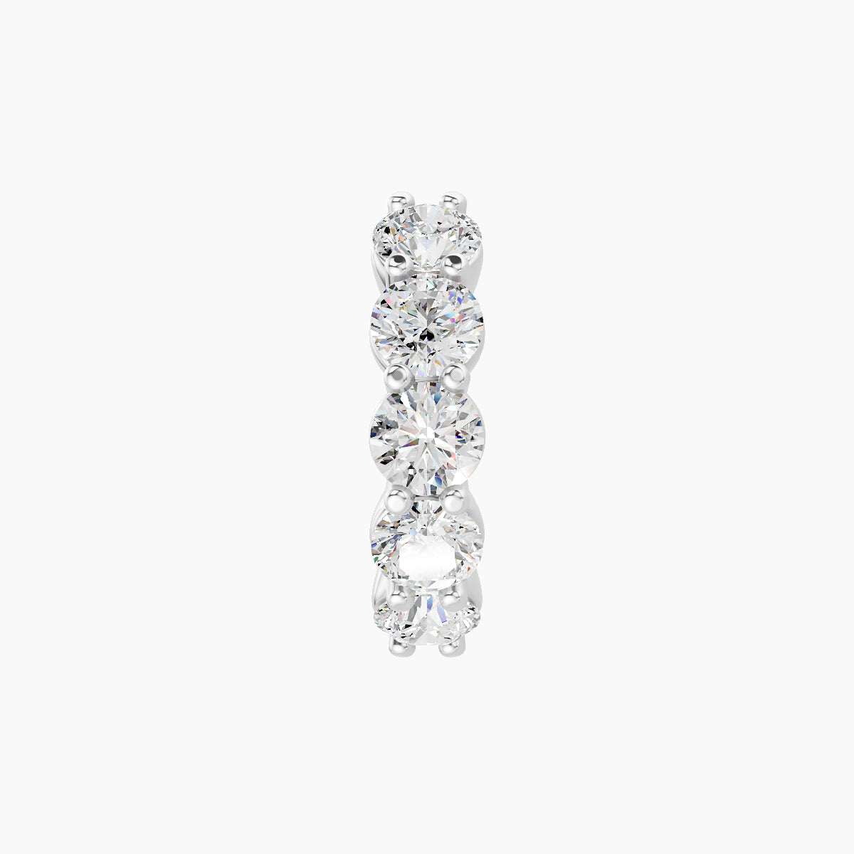 Diana | 18k White Gold 8 mm Diamond Hoop Piercing