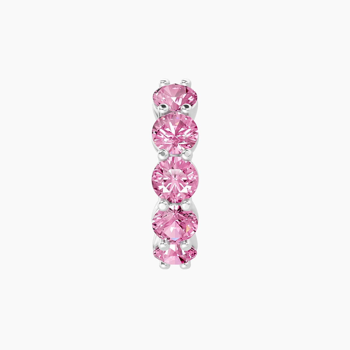 Diana | 18k White Gold 8 mm Pink Sapphire Hoop Piercing