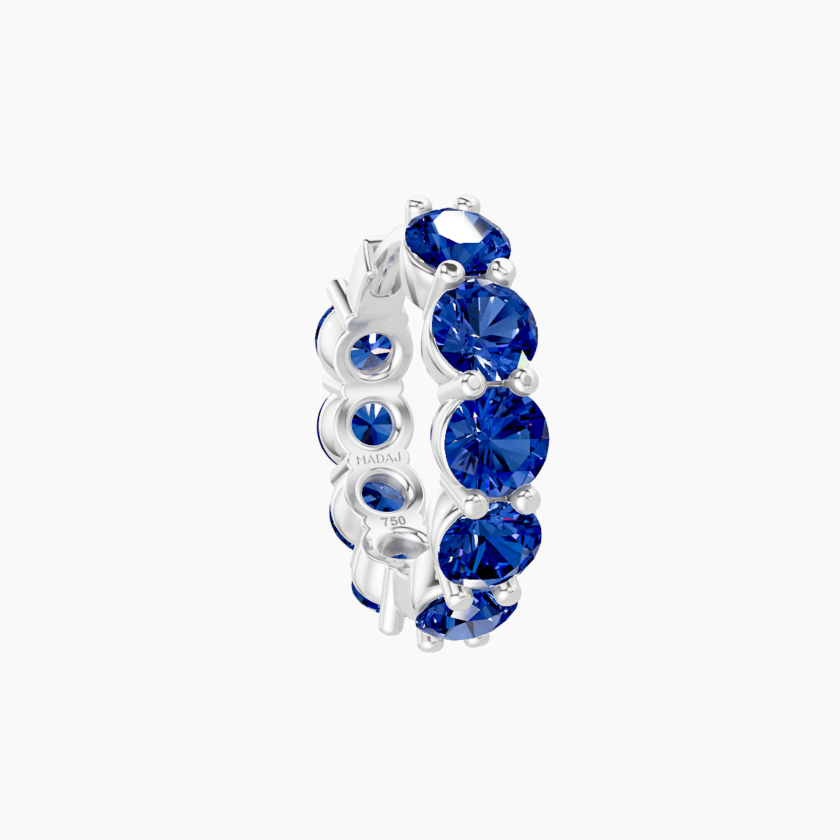 Diana | 18k White Gold 8 mm Sapphire Hoop Piercing