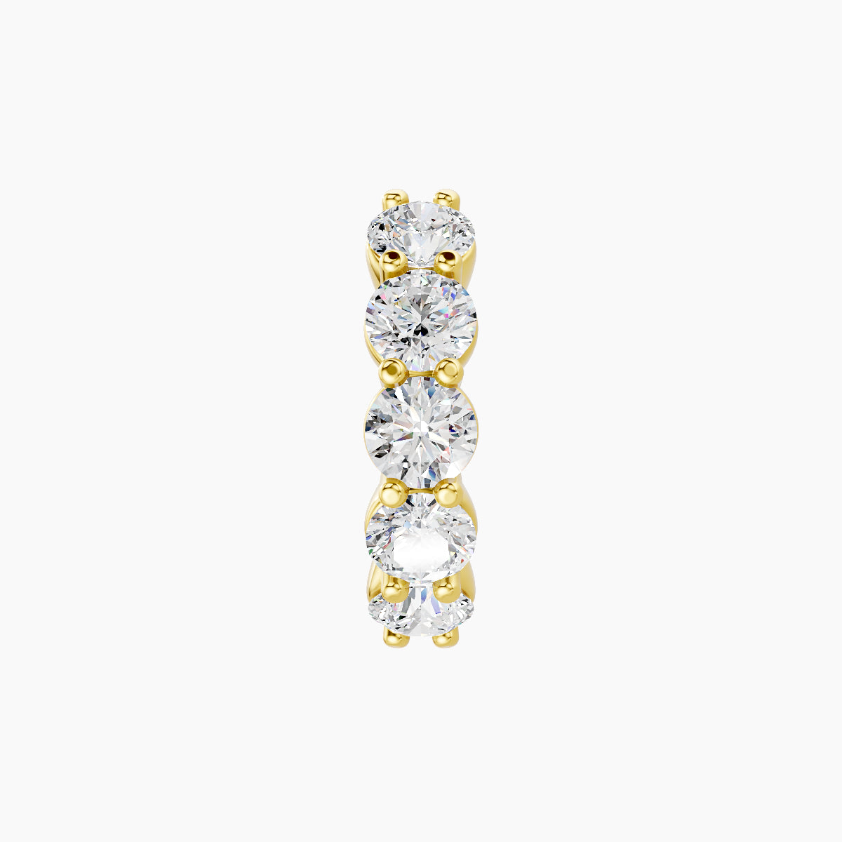 Diana | 18k Yellow Gold 8 mm Diamond Hoop Piercing
