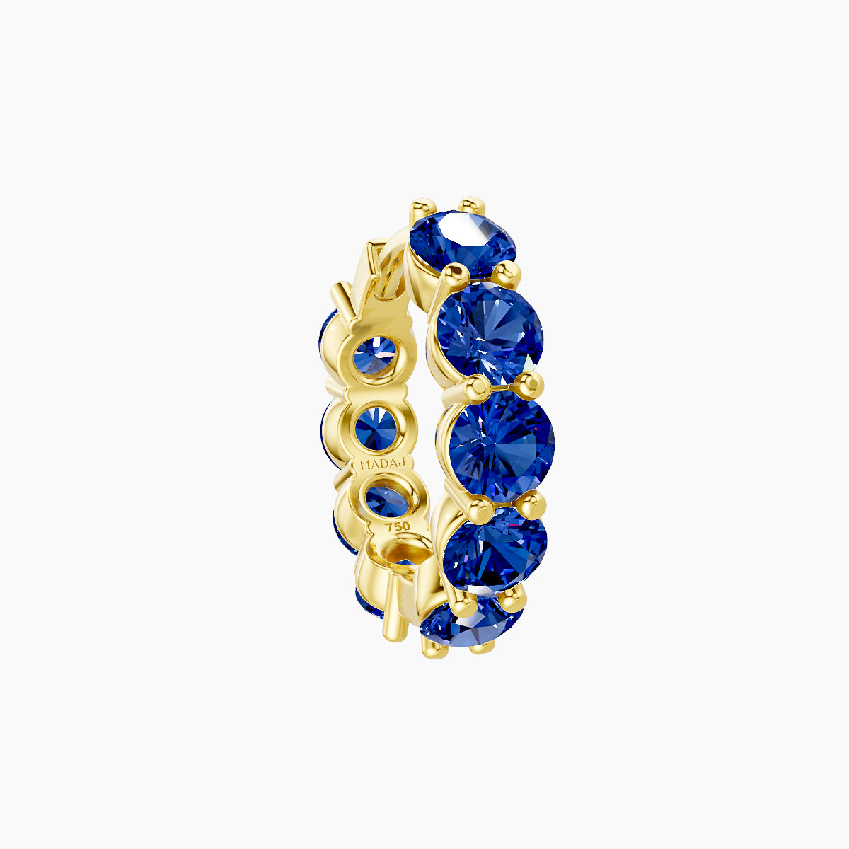 Diana | 18k Yellow Gold 8 mm Sapphire Hoop Piercing