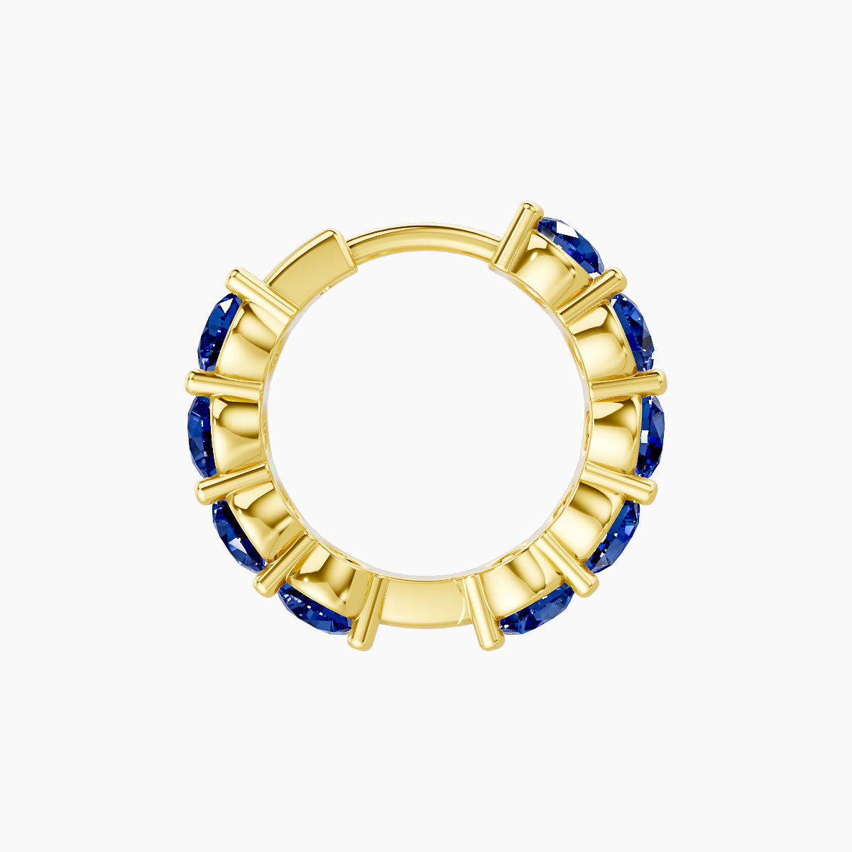 Diana | 18k Yellow Gold 8 mm Sapphire Hoop Piercing