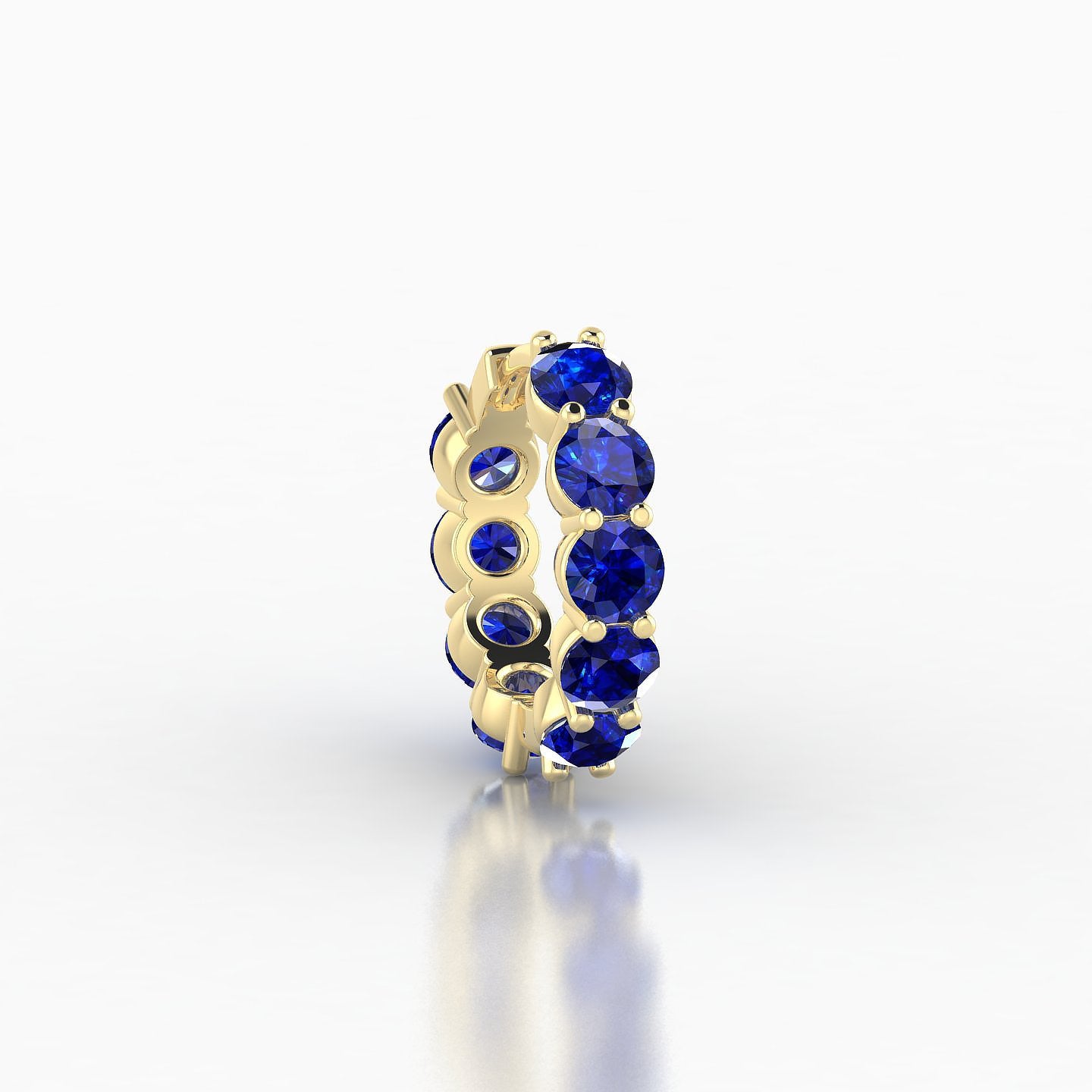 Diana | 18k Yellow Gold 8 mm Sapphire Hoop Piercing