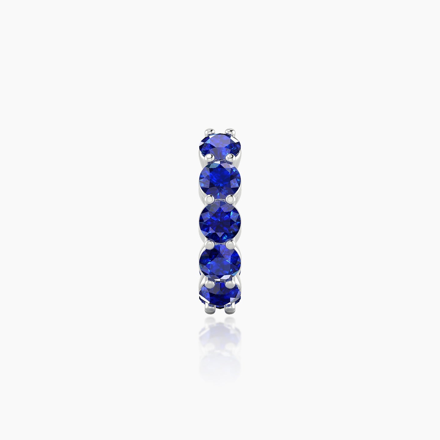 Diana | 18k White Gold 8 mm Sapphire Hoop Piercing