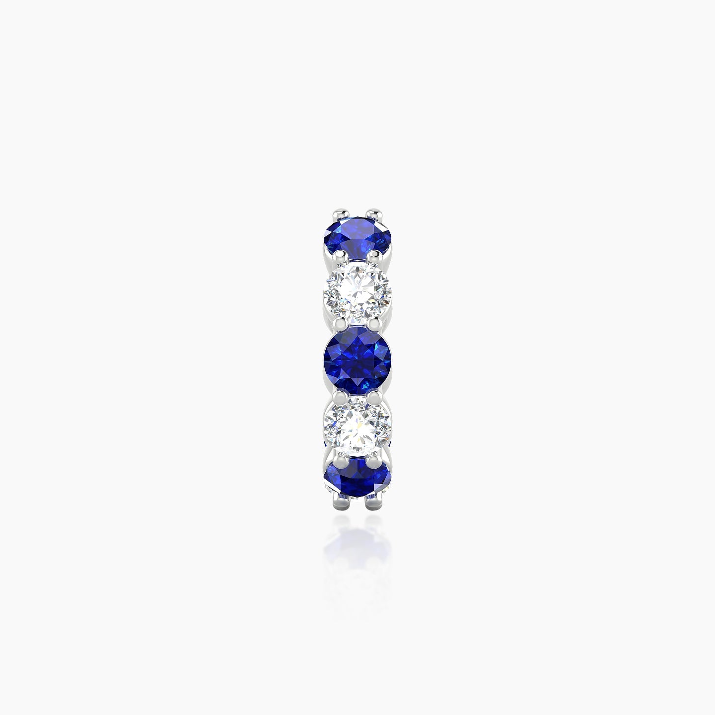 Diana | 18k White Gold 8 mm Sapphire & Diamond Hoop Piercing