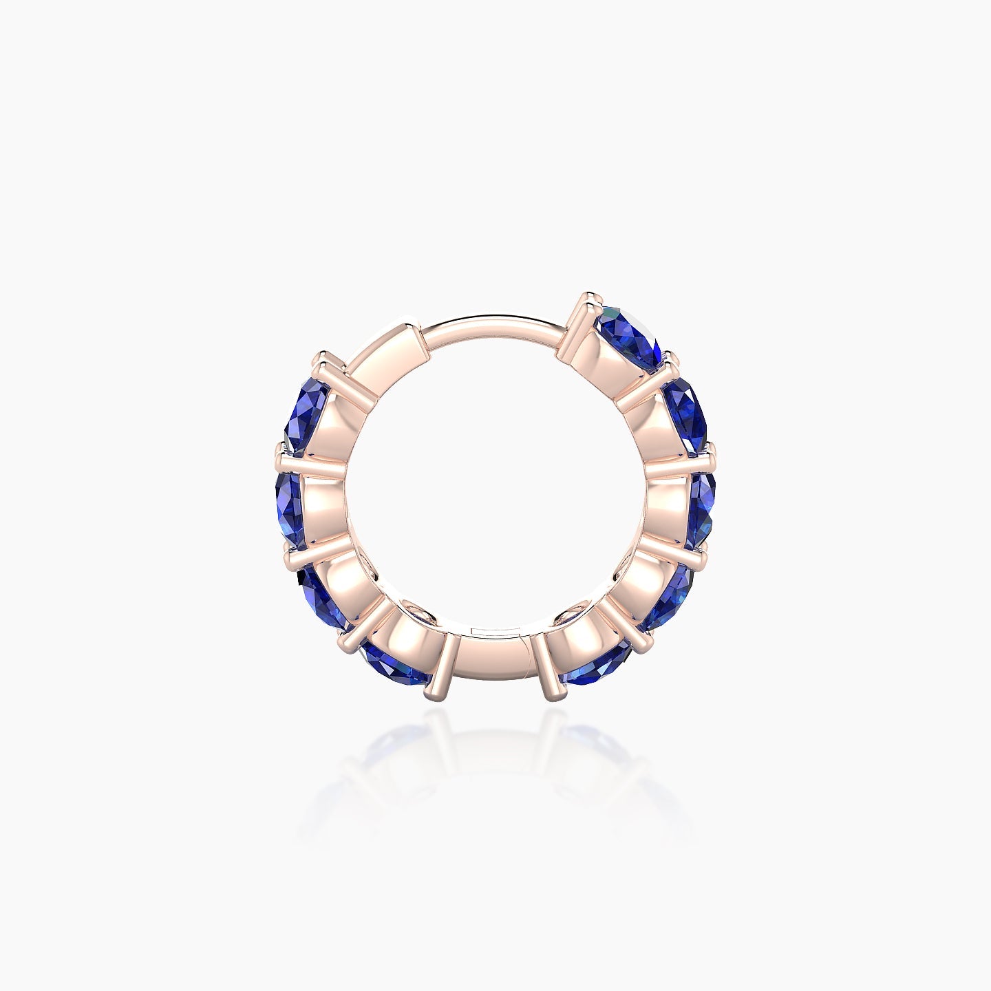 Diana | 18k Rose Gold 8 mm Sapphire Hoop Piercing