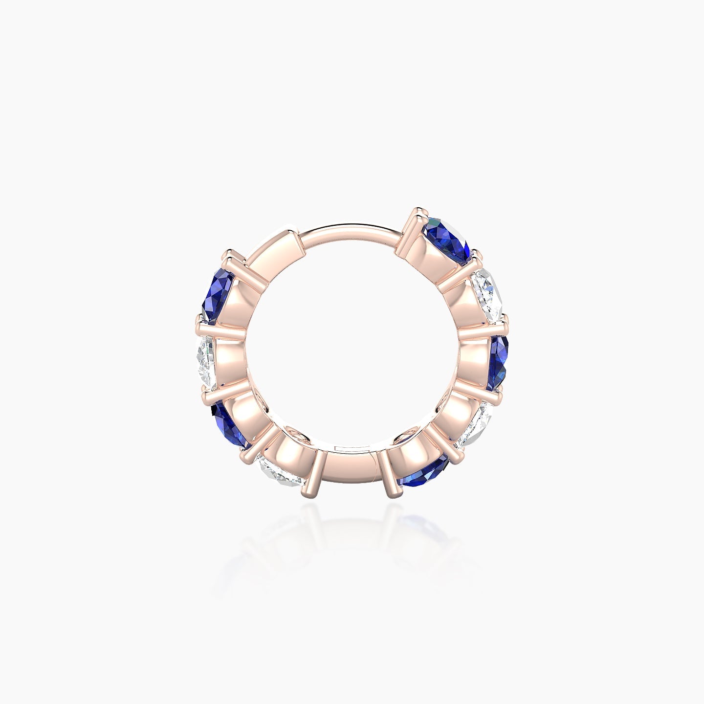 Diana | 18k Rose Gold 8 mm Sapphire & Diamond Hoop Piercing