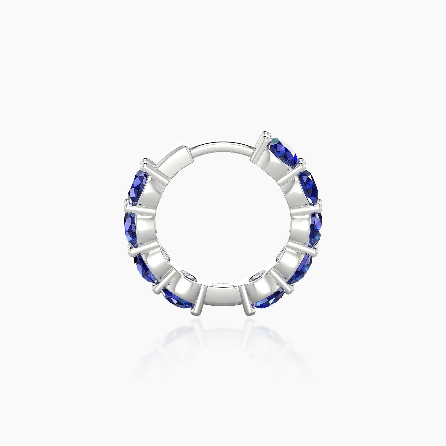 Diana | 18k White Gold 8 mm Sapphire Hoop Piercing