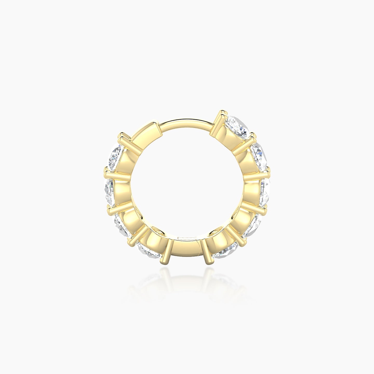 Diana | 18k Yellow Gold 8 mm Diamond Hoop Piercing