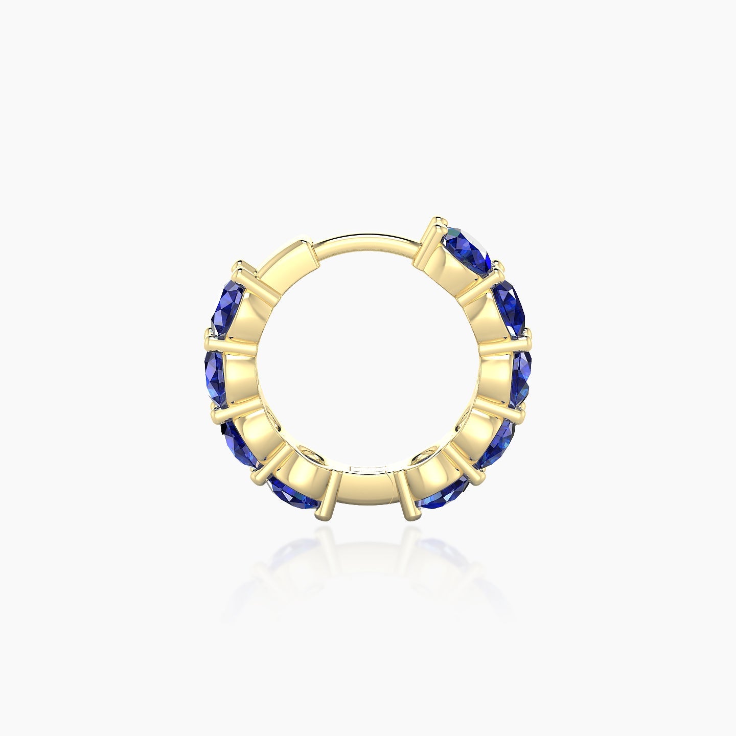 Diana | 18k Yellow Gold 8 mm Sapphire Hoop Piercing