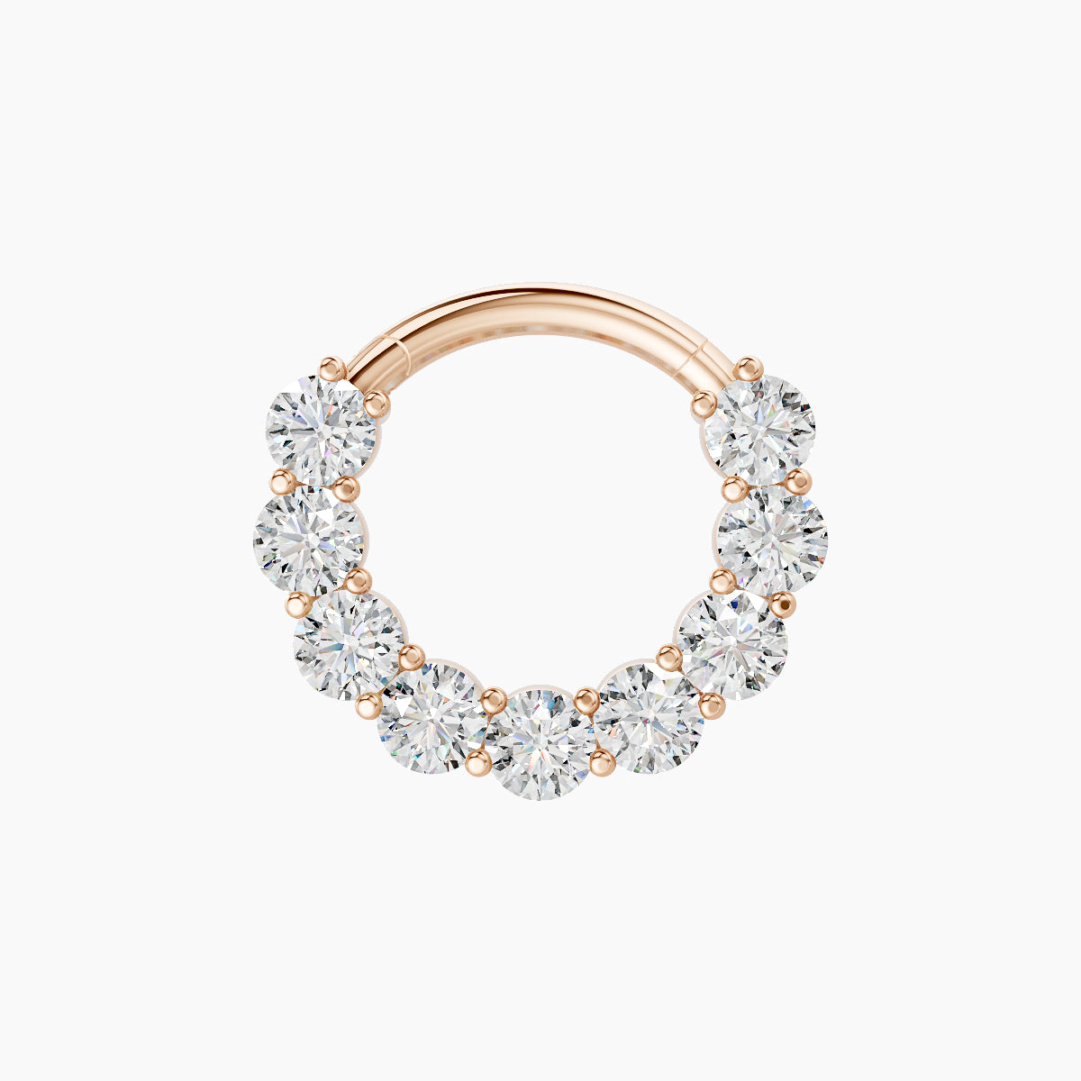Diana | 18k Rose Gold 8 mm Diamond Septum Piercing