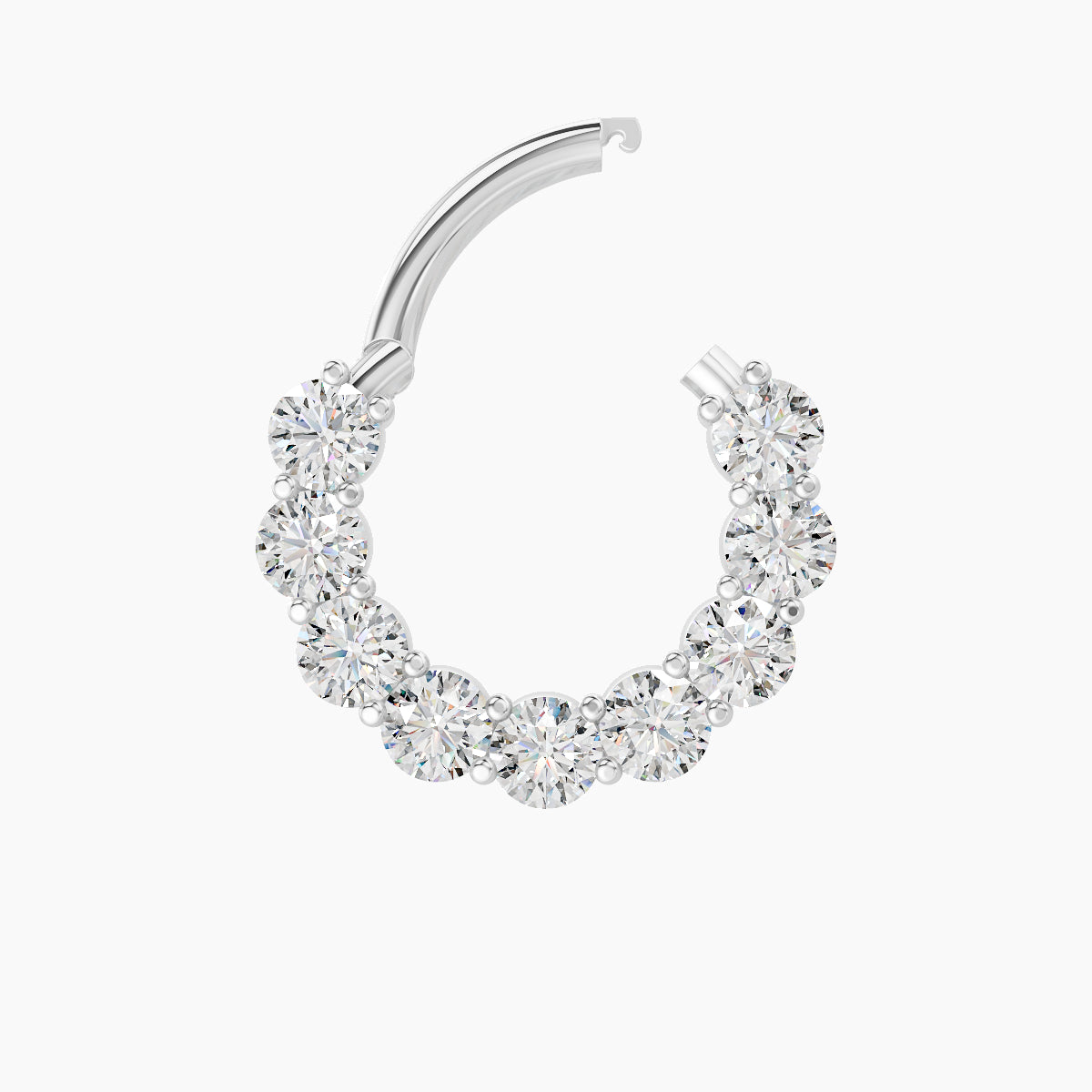 Diana | 18k White Gold 8 mm Diamond Septum Piercing