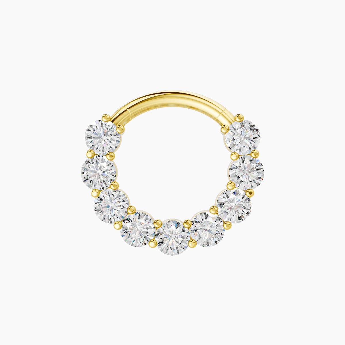 Diana | 18k Yellow Gold 8 mm Diamond Septum Piercing