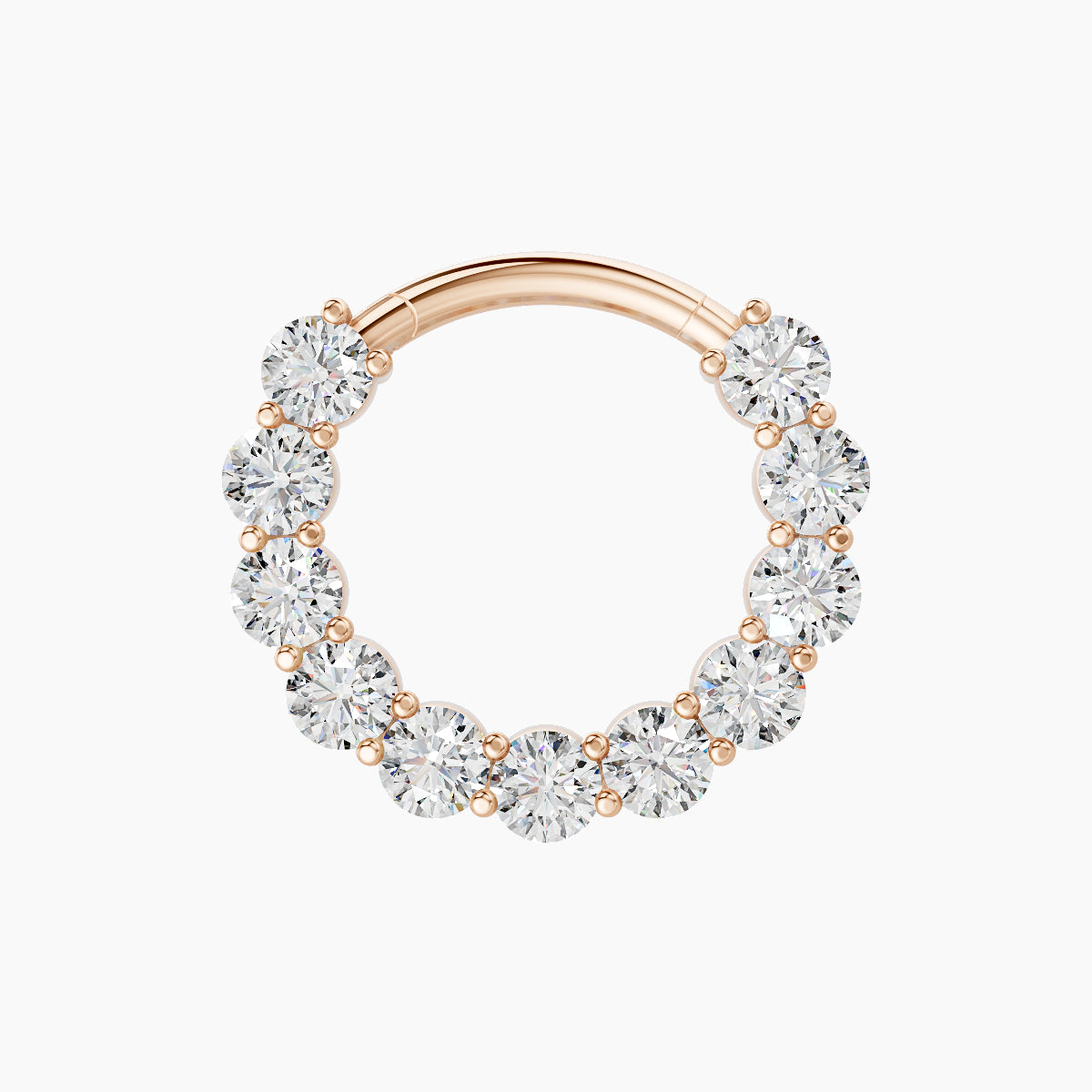 Diana | 18k Rose Gold 9.5 mm Diamond Daith Piercing