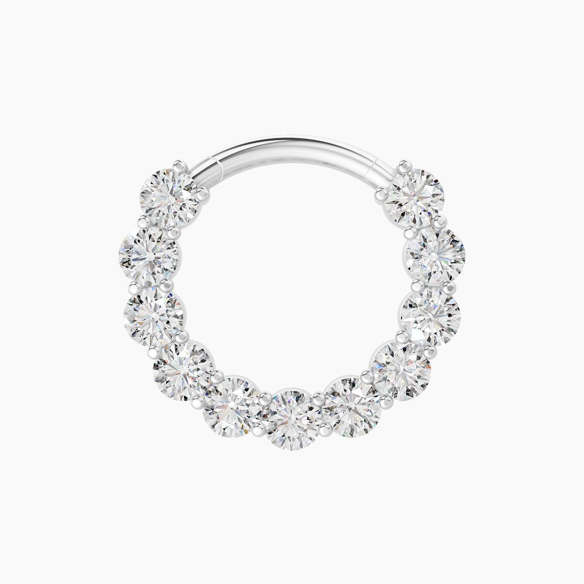 Diana | 18k White Gold 9.5 mm Diamond Daith Piercing