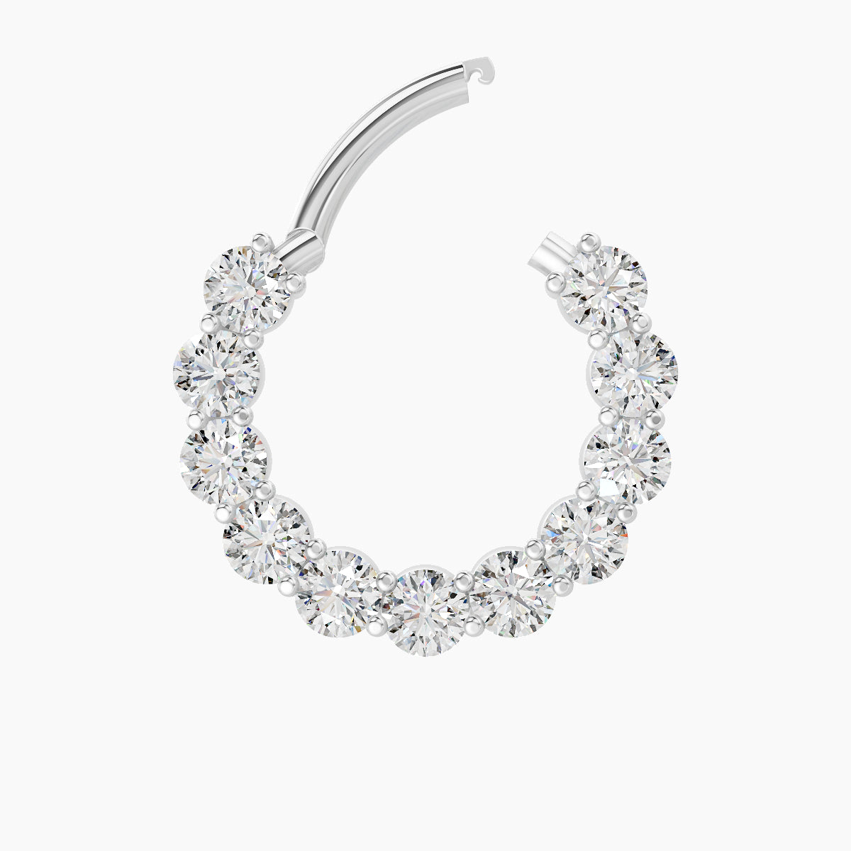 Diana | 18k White Gold 9.5 mm Diamond Daith Piercing