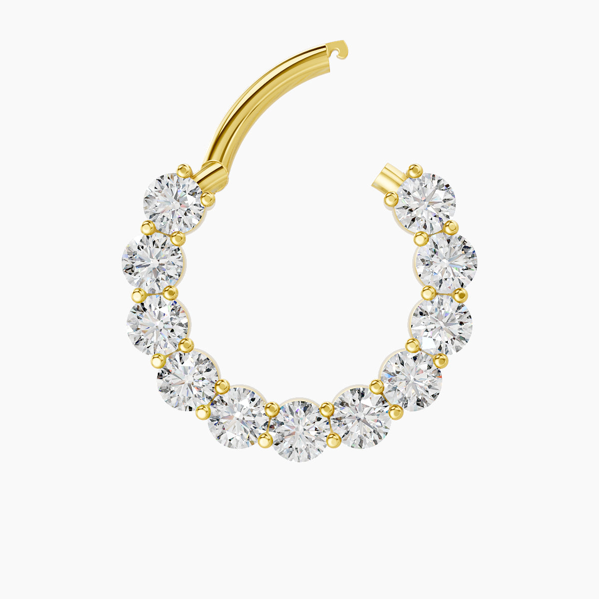 Diana | 18k Yellow Gold 9.5 mm Diamond Daith Piercing