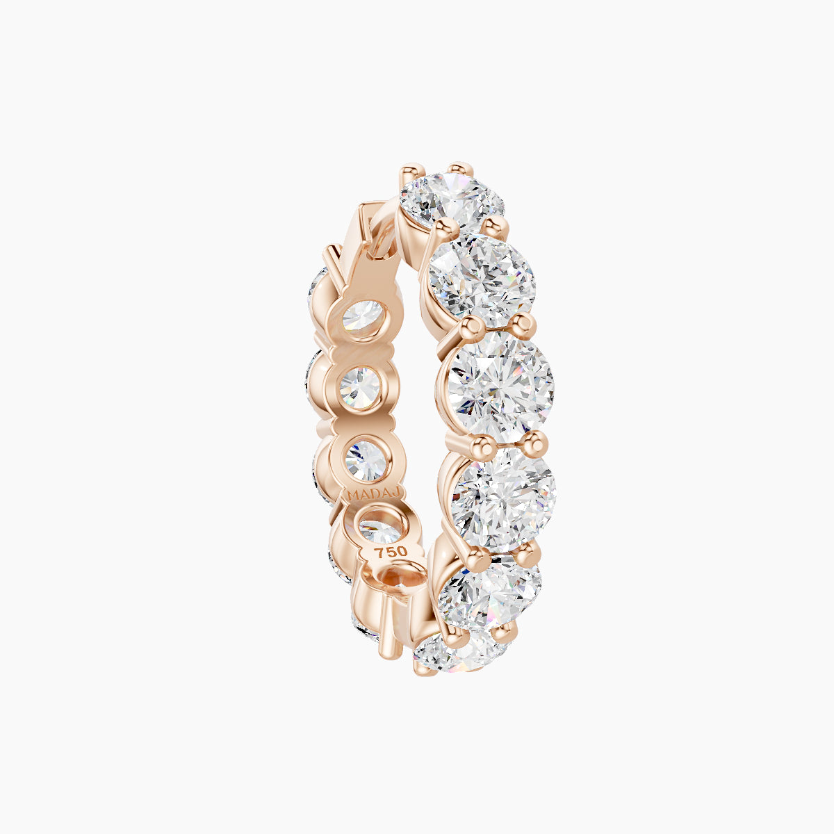 Diana | 18k Rose Gold 9.5 mm Diamond Hoop Piercing