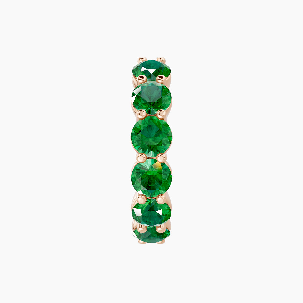 Diana | 18k Rose Gold 9.5 mm Emerald Hoop Piercing