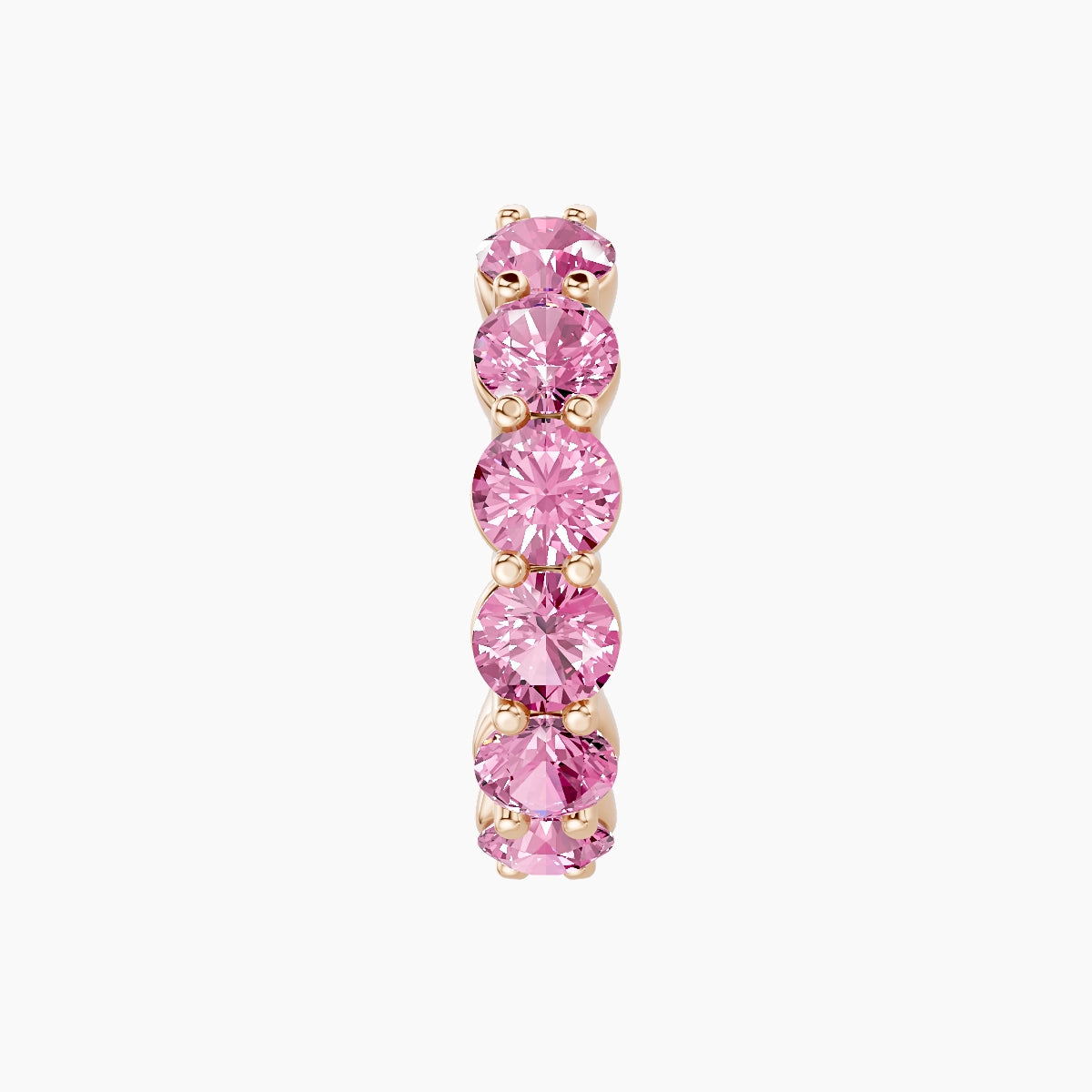 Diana | 18k Rose Gold 9.5 mm Pink Sapphire Hoop Piercing