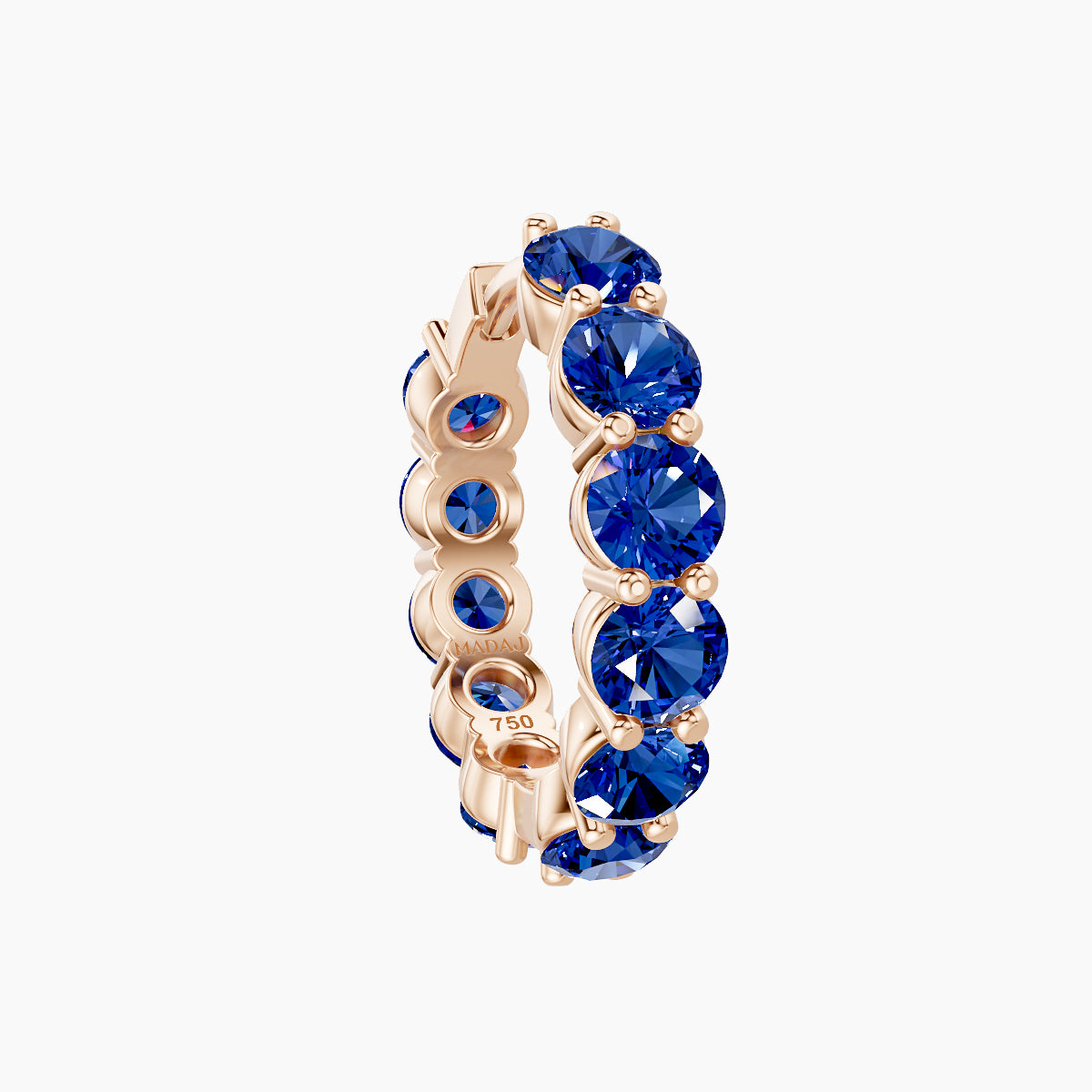 Diana | 18k Rose Gold 9.5 mm Sapphire Hoop Piercing