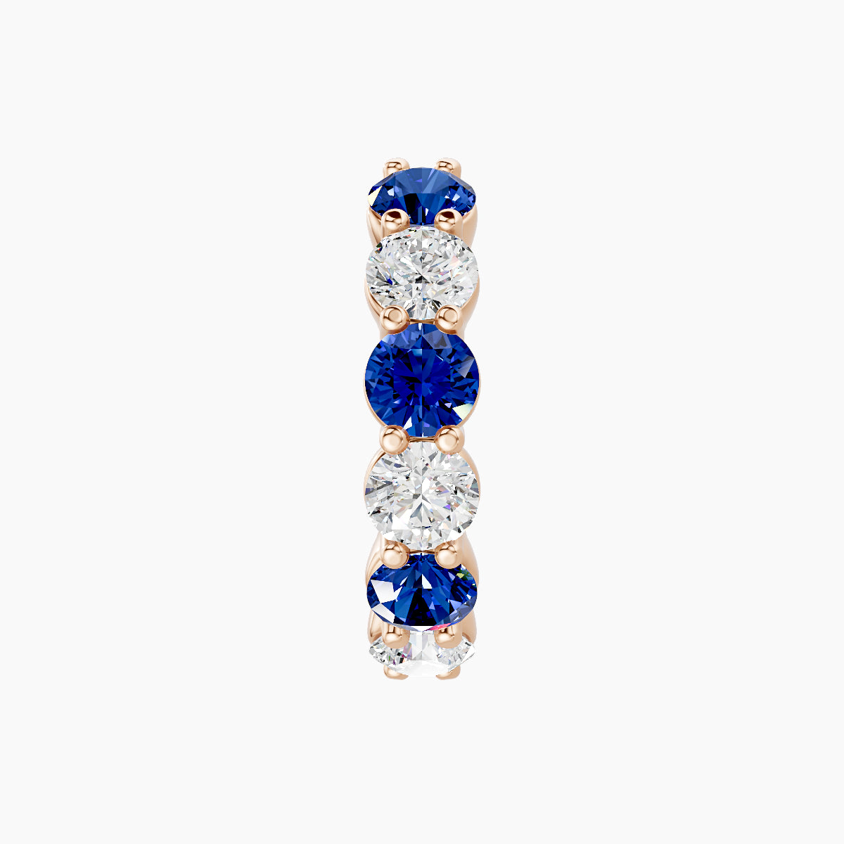 Diana | 18k Rose Gold 9.5 mm Sapphire & Diamond Hoop Piercing