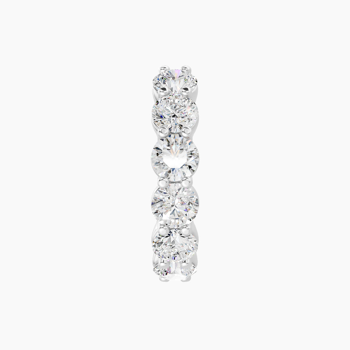 Diana | 18k White Gold 9.5 mm Diamond Hoop Piercing