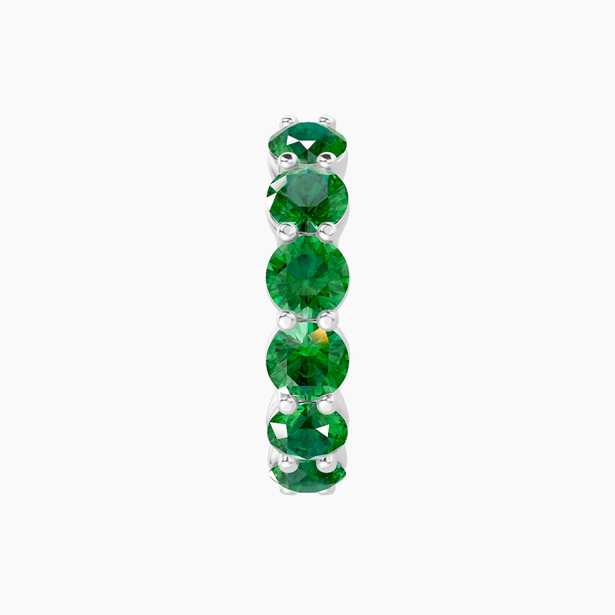Diana | 18k White Gold 9.5 mm Emerald Hoop Piercing
