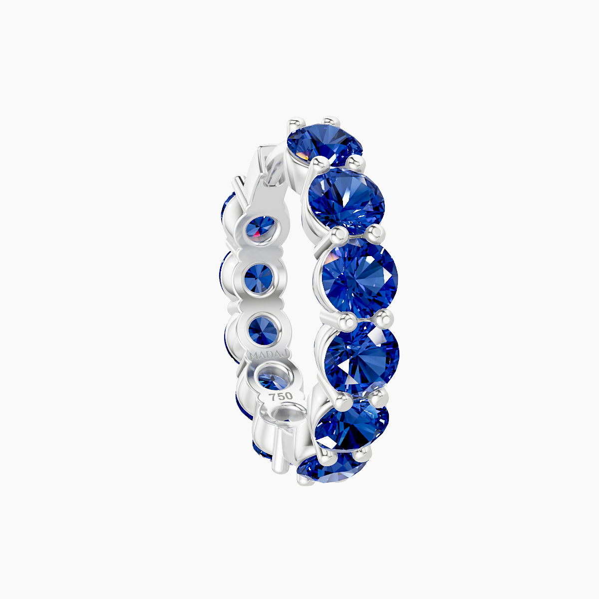 Diana | 18k White Gold 9.5 mm Sapphire Hoop Piercing