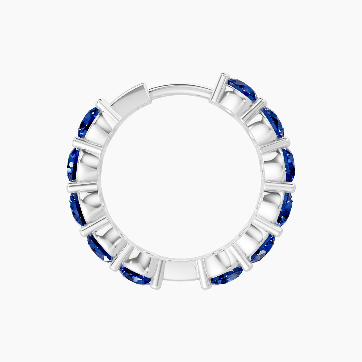 Diana | 18k White Gold 9.5 mm Sapphire Hoop Piercing