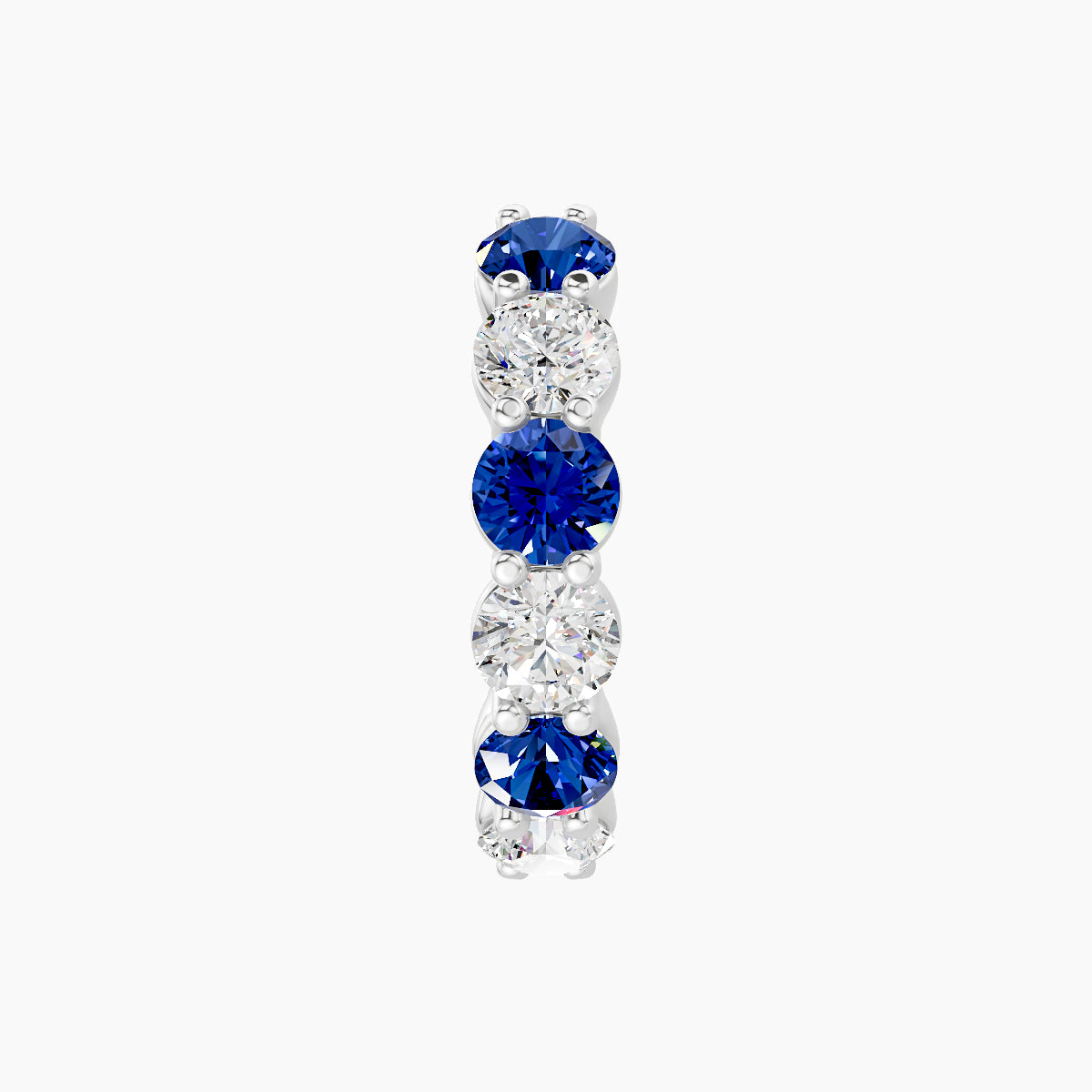 Diana | 18k White Gold 9.5 mm Sapphire & Diamond Hoop Piercing