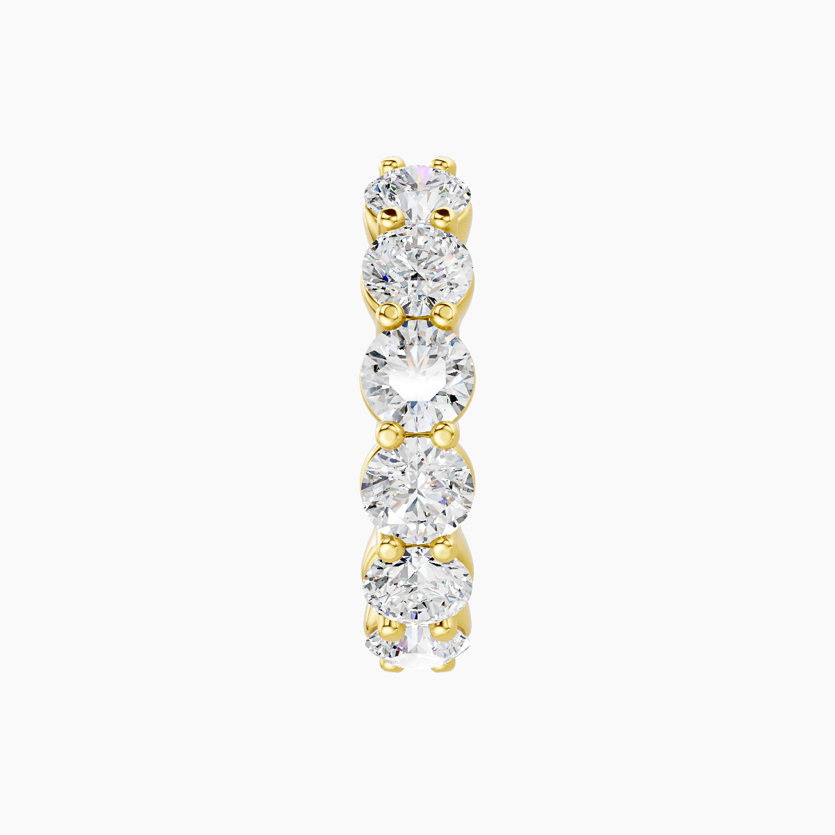 Diana | 18k Yellow Gold 9.5 mm Diamond Hoop Piercing
