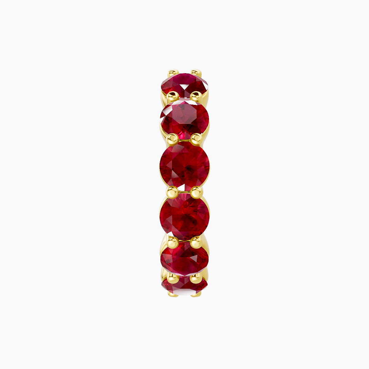 Diana | 18k Yellow Gold 9.5 mm Ruby Hoop Piercing
