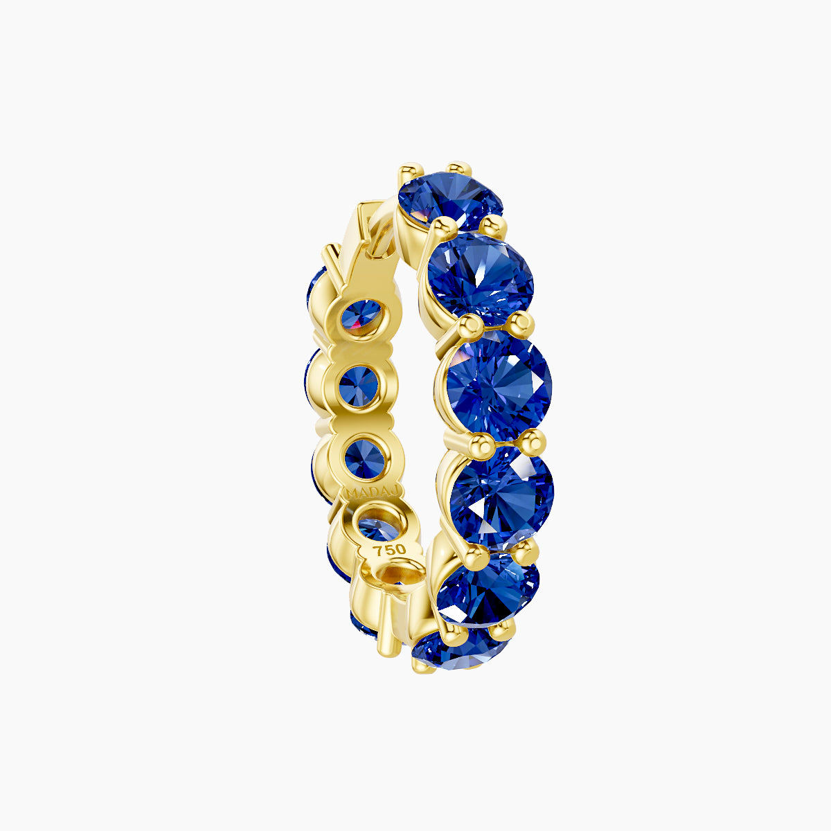 Diana | 18k Yellow Gold 9.5 mm Sapphire Hoop Piercing