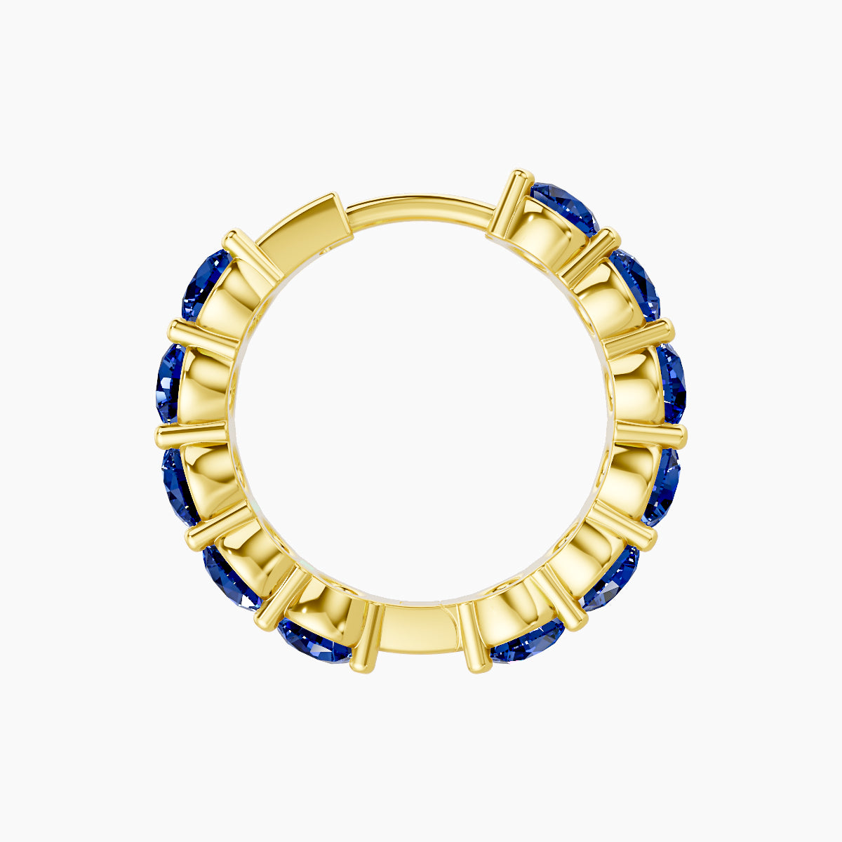 Diana | 18k Yellow Gold 9.5 mm Sapphire Hoop Piercing
