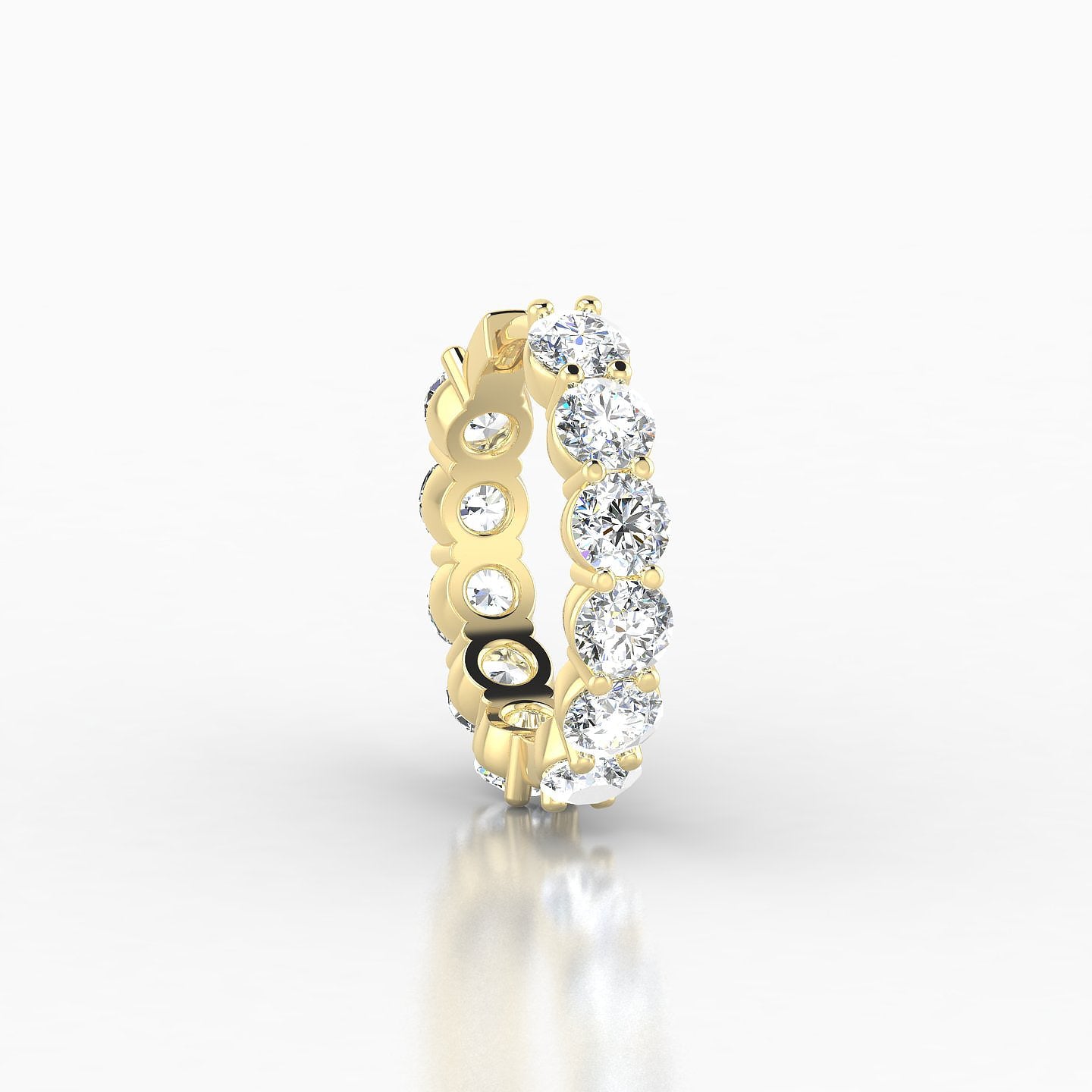 Diana | 18k Yellow Gold 9.5 mm Diamond Hoop Piercing