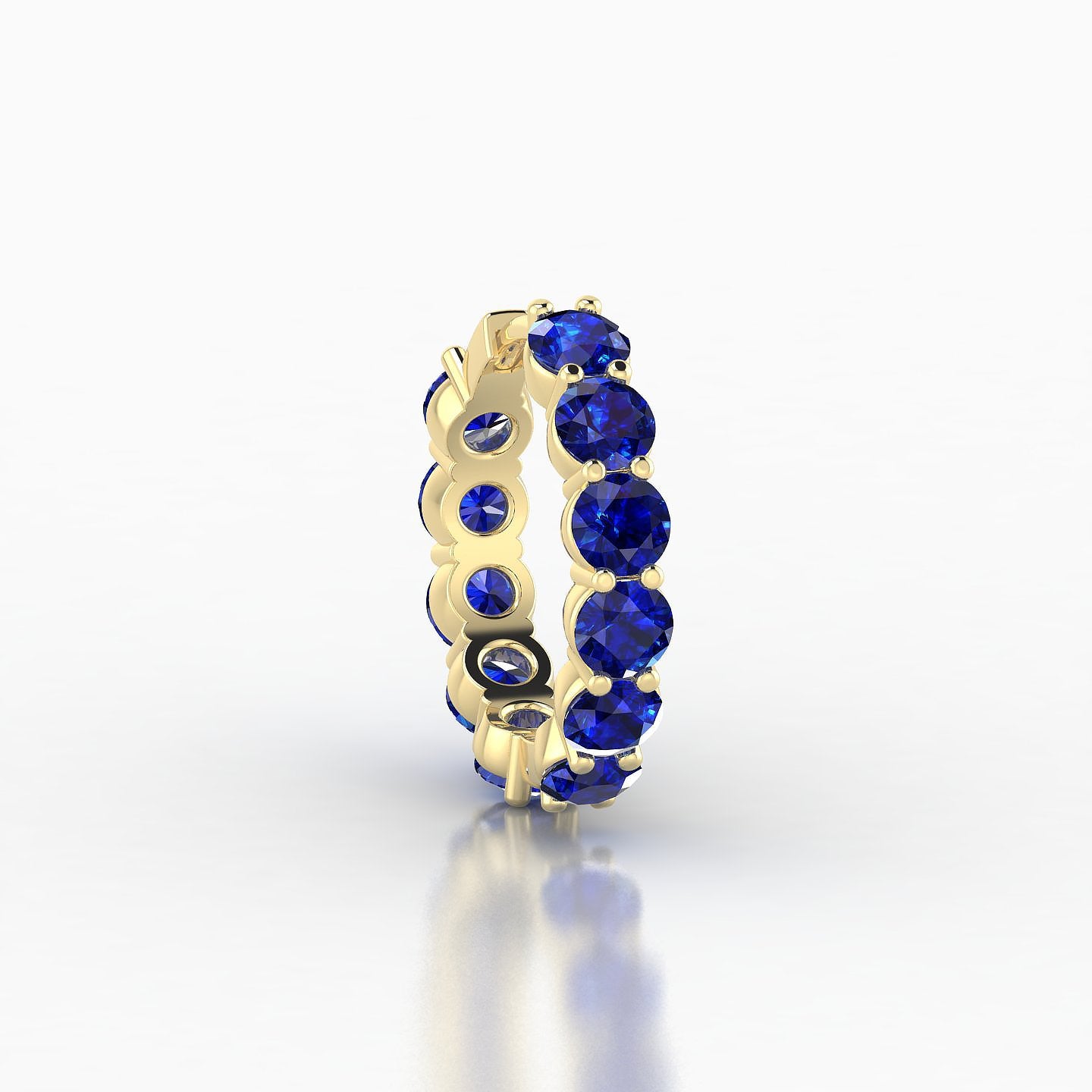 Diana | 18k Yellow Gold 9.5 mm Sapphire Hoop Piercing