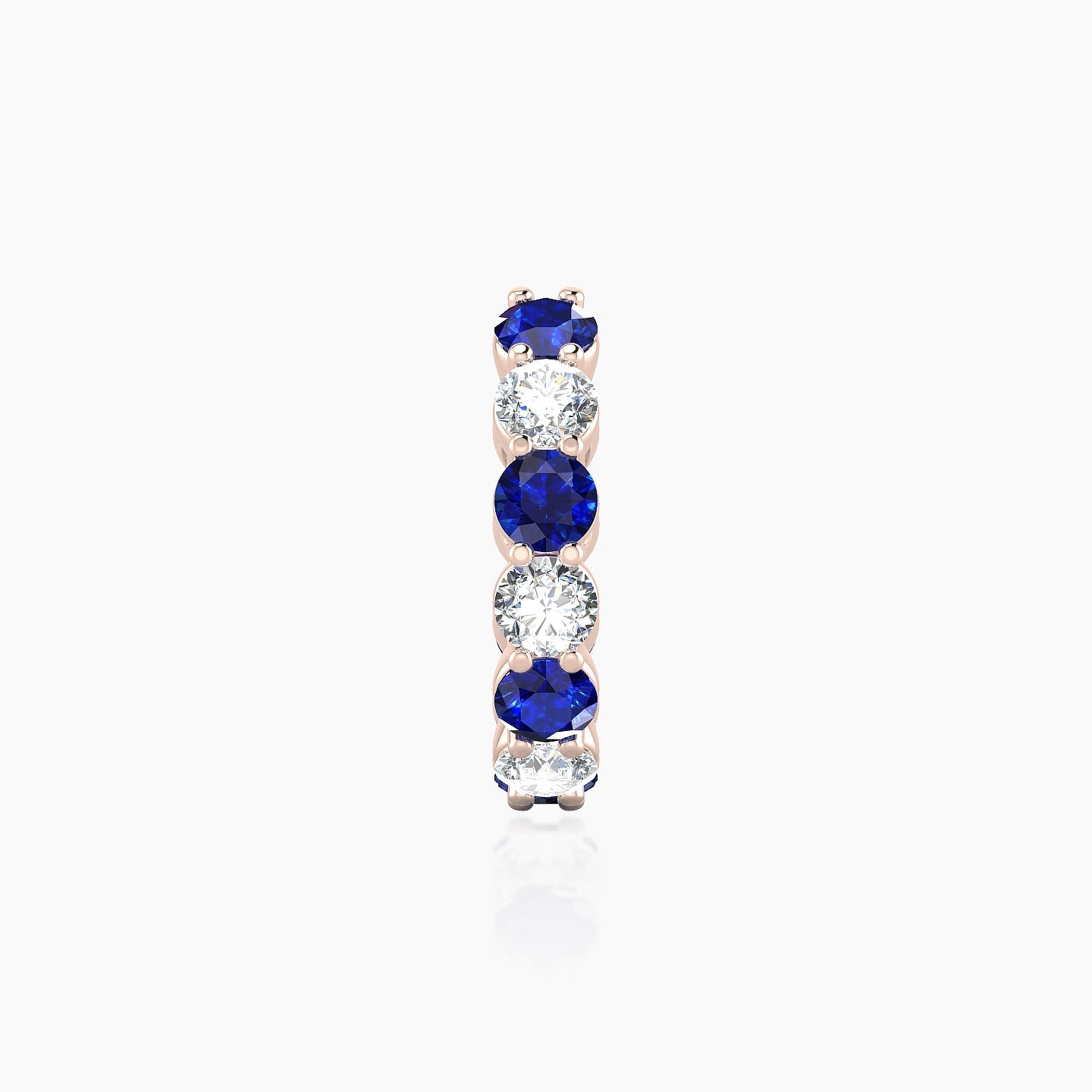 Diana | 18k Rose Gold 9.5 mm Sapphire & Diamond Hoop Piercing