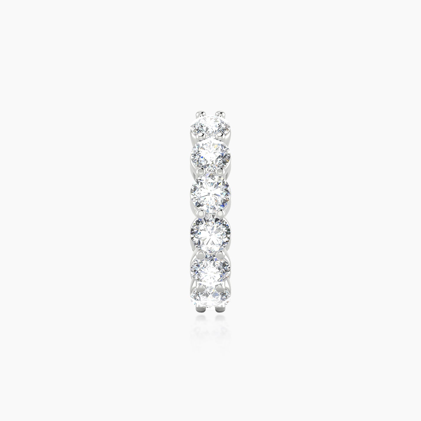 Diana | 18k White Gold 9.5 mm Diamond Hoop Piercing