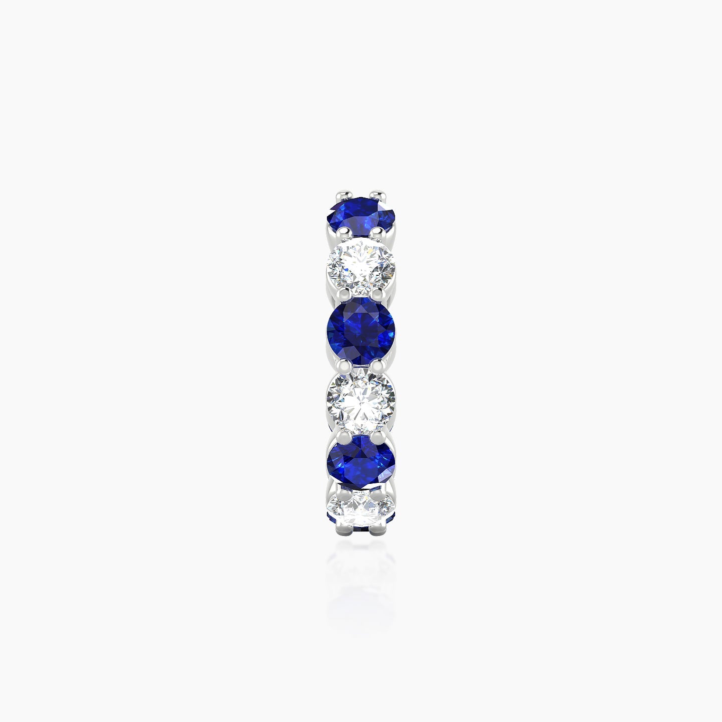 Diana | 18k White Gold 9.5 mm Sapphire & Diamond Hoop Piercing