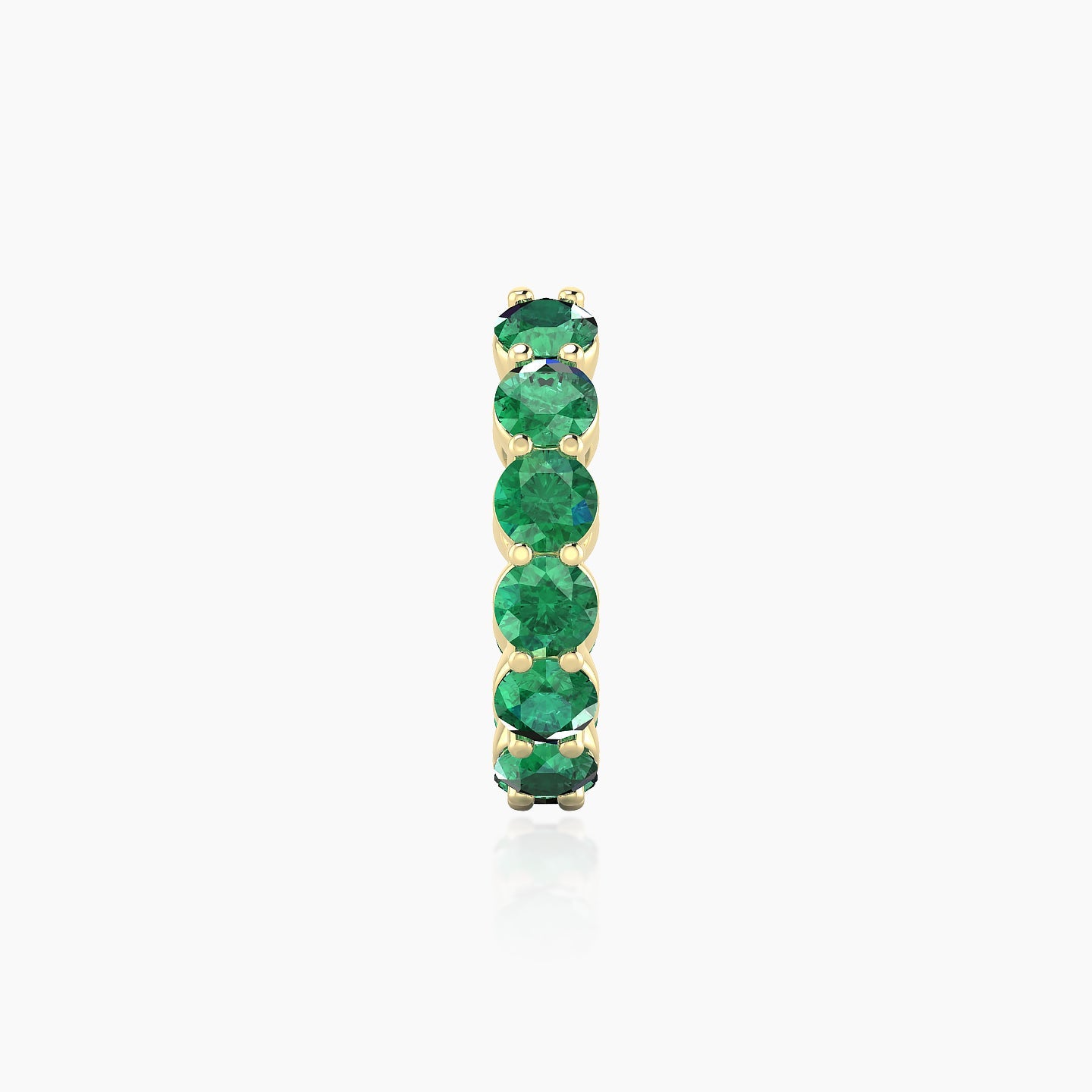 Diana | 18k Yellow Gold 9.5 mm Emerald Hoop Piercing