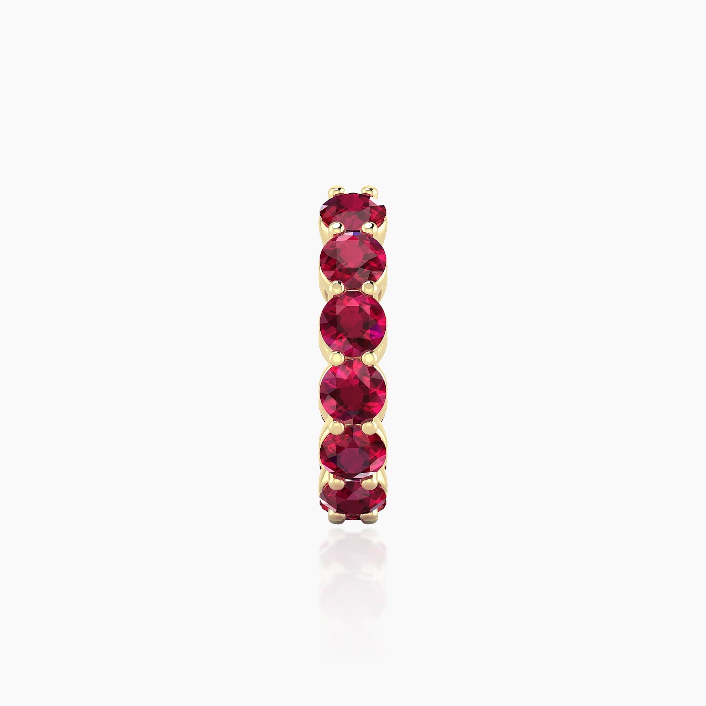 Diana | 18k Yellow Gold 9.5 mm Ruby Hoop Piercing