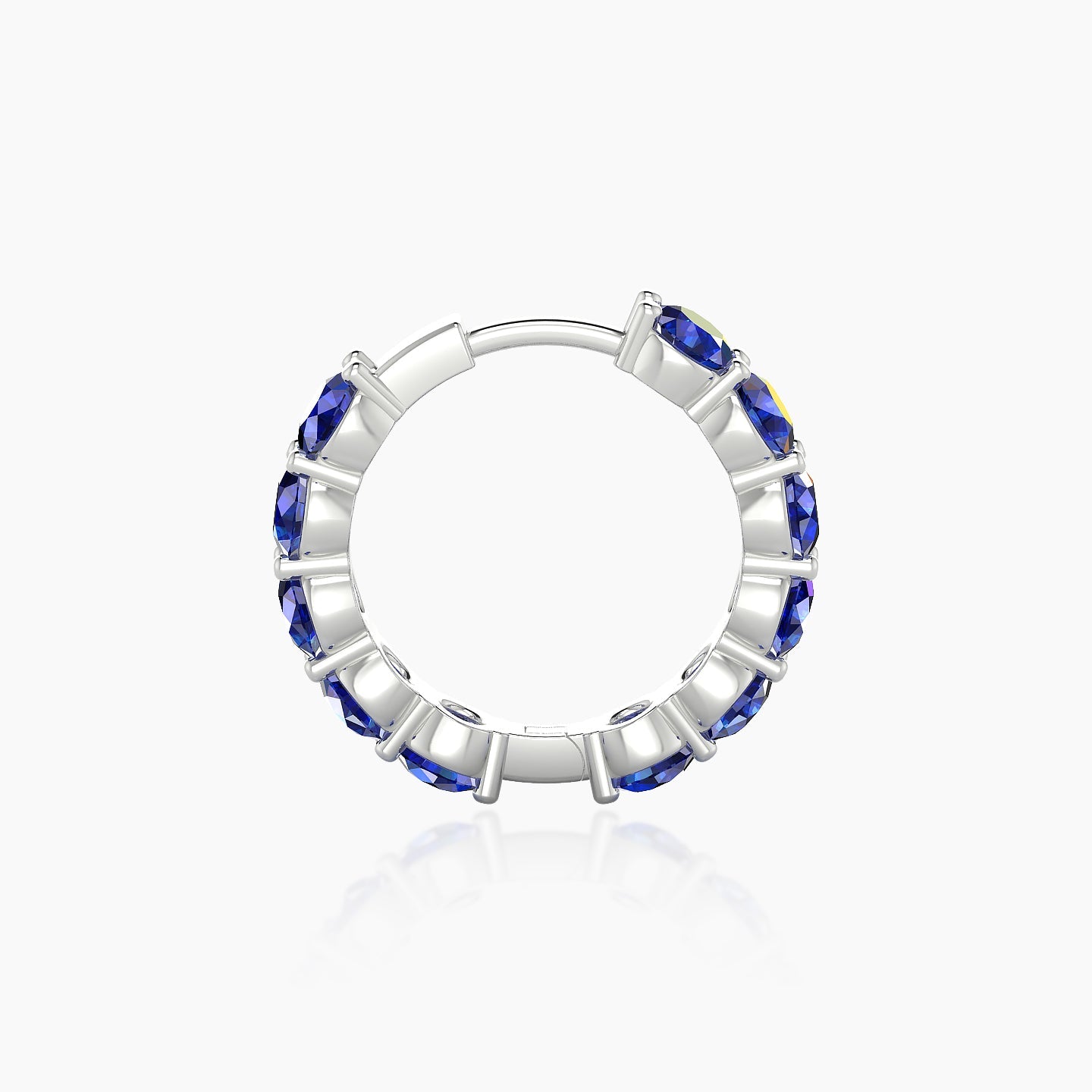 Diana | 18k White Gold 9.5 mm Sapphire Hoop Piercing