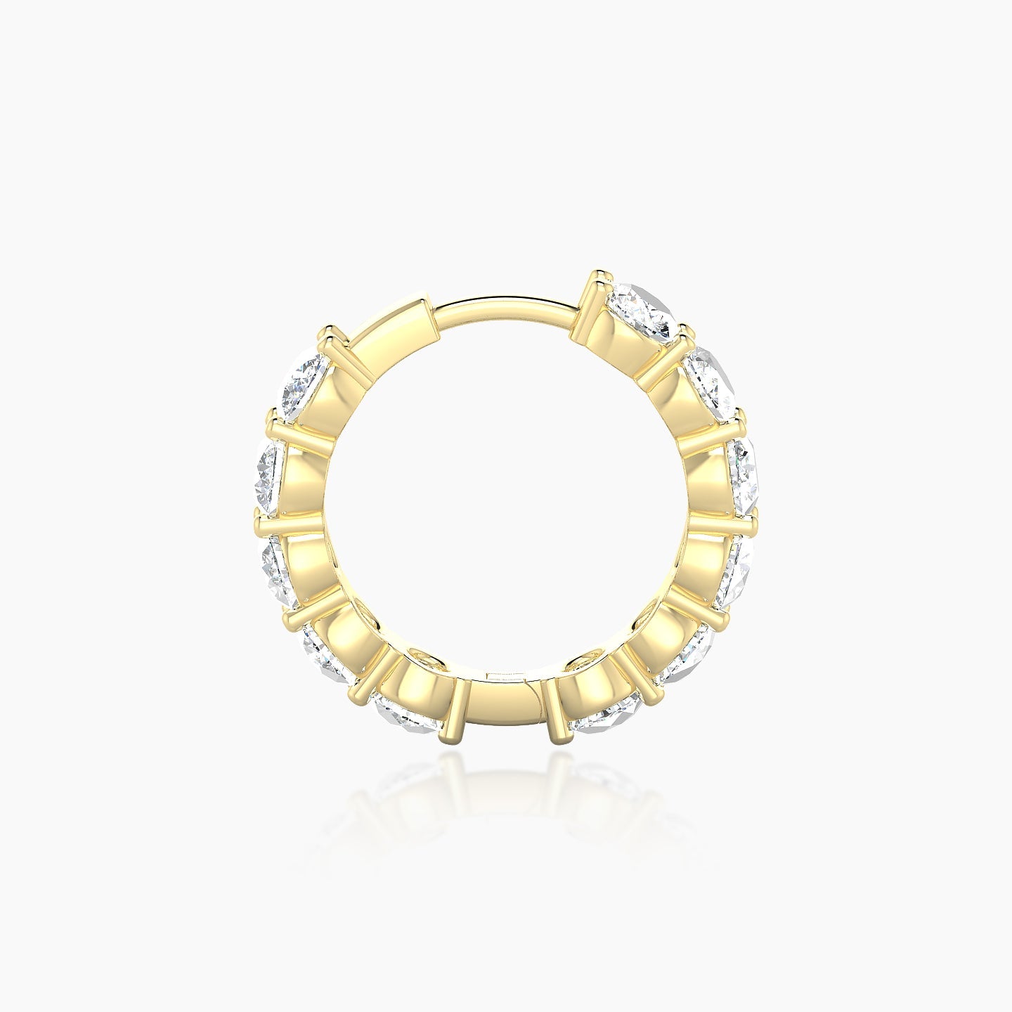 Diana | 18k Yellow Gold 9.5 mm Diamond Hoop Piercing