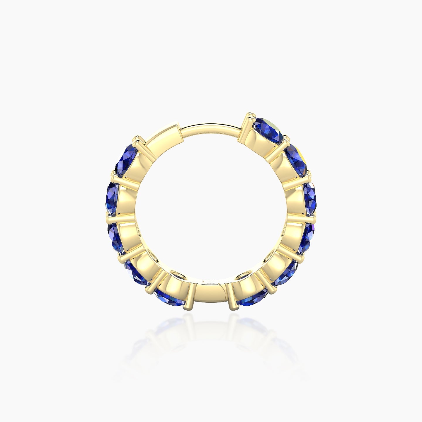 Diana | 18k Yellow Gold 9.5 mm Sapphire Hoop Piercing