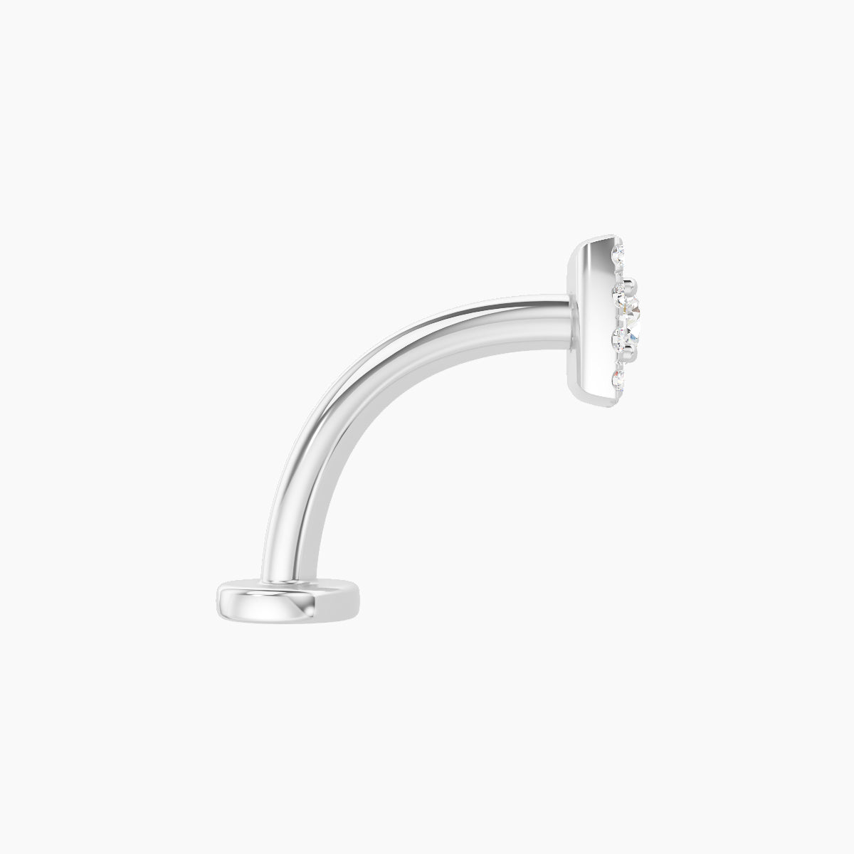 Diane | 18k White Gold 5 mm 10 mm Diamond Floating Navel Piercing